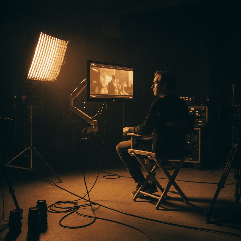 Video production and editing setup